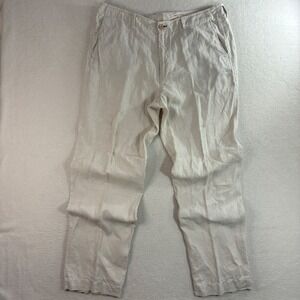 Tommy Bahama Relax Linen Pants Men 40x34 Beige Beach Lightweight Summer Vacation